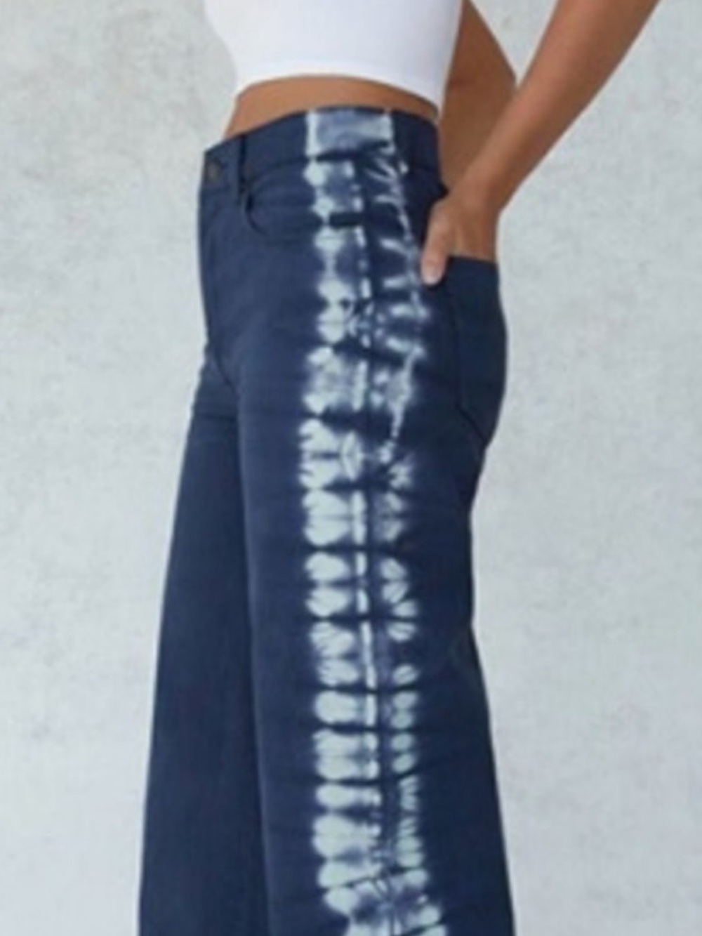 PacSun Eco Navy Tie Dye High Waisted Baggy Jeans 25